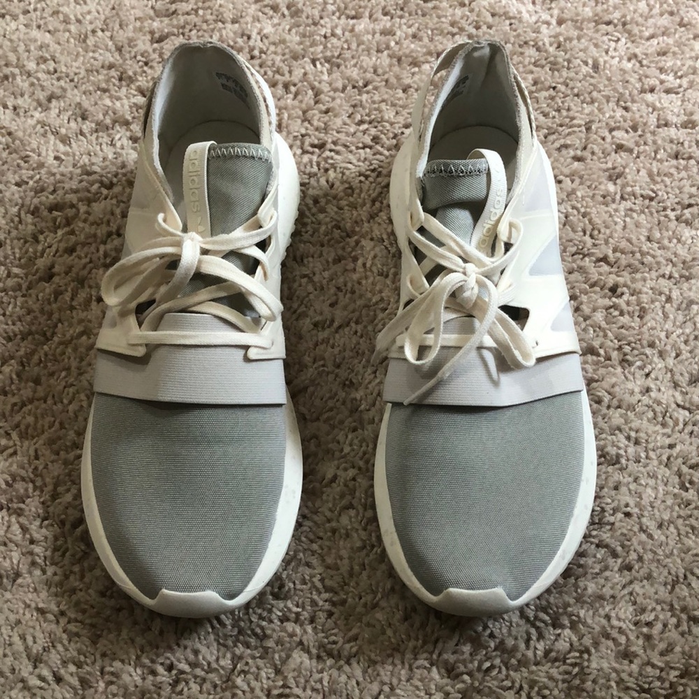 Adidas white tubular sneaker